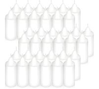 Lot de 36 Bougies Blanches Piliers 9 x 3 cm - Longue Durée de Combustion 11 Heures, Sans Parfum et Anti-Goutte -Bougies Décoratives pour Église, Mariage, Pâques, Urgence, Spa, Lanternes & Maison