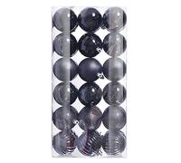 Lot de 36 boules de Noël incassables pour sapin de Noël | Décorations de sapin de Noël - Boule avec nœud à suspendre - Couronne de fête de mariage