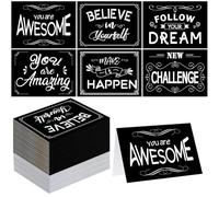 Lot de 36 cartes de motivation inspirantes avec citation porte-bonheur avec enveloppe pour la rentrée scolaire, enseignant, étudiant