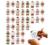Lot de 36 cartes rondes en forme de dôme de Noël pour bonbons | Candy Dome Cartes de Noël ajustées pour enfants, garçons, filles, étudiants, anniversaires, fêtes à la maison, école