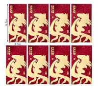 Lot de 36 enveloppes rouges pour le Nouvel An lunaire 2026 avec motifs traditionnels de bénédiction pour le printemps et les célébrations culturelles, rouge (B)