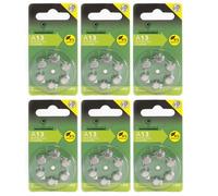 Lot de 36 Piles bouton Zinc Air Type 13 pour appareils auditifs type A13/13 compatibles PR48 1,45V - Visiodirect -