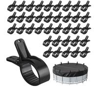 Lot de 36 serre-joints pour couverture de piscine, pinces à grande envergure, pince à ressort avec forte force de serrage pour couverture de piscine, bâche de siloplane, bâche de protection