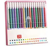 Lot de 36 stylos à encre gel pailletée pour l'écriture et le dessin - Pour journal, projets artistiques et scrapbooking - Marqueurs métalliques scintillants avec encre fluide