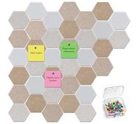 Lot de 36 Tableaux d'Affichage Hexagonaux en Feutre, 10 x 8,7 x 0,9 cm