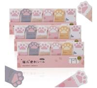 Lot De 360 Marque Pages Autocollants Animaux Mignons,3 Paquets De Pattes De Chat Bloc Notes Notes Autocollantes Onglets Marqueurs De Page Drapeaux Index Marque Pages Pour L'école De Bureau.