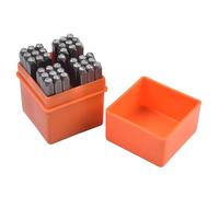 Lot de 37 poinçons lettres chiffres 3 mm acier inoxydable artisanat DI | Set de tampons en acier inoxydable de A à Z et 0-9 avec boîte de rangement organisée, cuir précis et personnalisation à faire