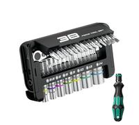 Lot de 39 clés à douille avec étui de rangement pour embouts multiples pour mécanicien et amélioration de la maison avec étui