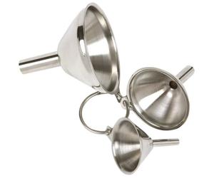 Lot de 3pcs Entonnoir Portable Mini Entonnoir en en Acier Inoxydable de Cuisine Alimentaire Entonnoir