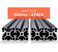 lot de 4 600 mm rainure en T 4040, profilé aluminium extrudé anodisé, rail linéaire standard européen, profilé rainuré pour imprimante 3D, machine CNC DIY, gravure laser, noir