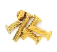Lot de 4 à 50 vis à métaux à tête fraisée en laiton M2 M2.5 M3 M4 M5 M6 M8, à tête plate cruciforme, filetage métrique, boulon encastré(10mm,M5 (10Pcs))