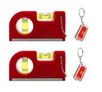 Lot de 4 accessoires de niveau de poche à deux bulles - Base magnétique pour niveleurs à bulle - Double bulles haute sensibilité - Aimant puissant de 45 mm - 55 g - Compact pour menuiserie, carrelage