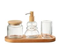 Lot de 4 Accessoires Salle de bain Pure 32cm Transparent