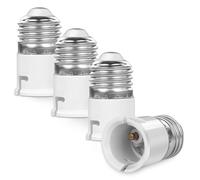 Lot de 4 Adaptateur E27 vers B22, Plastique ignifuge, Installation simple, Pour ampoules LED, CFL, Intérieur .