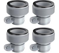 Lot de 4 adaptateurs B pour tuyau de piscine 1,5"", compatibles Intex, pour pompe de filtration et système d'eau salée, conversion