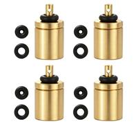 Lot de 4 adaptateurs de recharge de gaz avec valve à vis | Adaptateur de recharge de gaz en laiton avec joints toriques, adaptateur de cartouche de gaz, adaptateur de recharge pour
