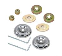 Lot de 4 adaptateurs de tête de débroussailleuse pour tondeuse à gazon manuelle et débroussailleuse, kit de rechange en métal avec plaque de fixation et écrou de sécurité, accessoires pour l'entretien