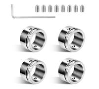 Lot de 4 adaptateurs de thermostat de radiateur M30 x 1,5, adaptateurs de valve de chauffage pour valves RA/RAV/RAVL, acier inoxydable 304, adaptateur de thermostat avec clé hexagonale