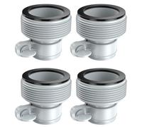 Lot de 4 adaptateurs de tuyau de piscine de type B pour Intex 29061E, 3,2 cm à 3,8 cm, raccords filetés pour piscines hors sol Intex, compatibles avec pompes filtrantes et systèmes d'eau salée de 1