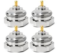 Lot de 4 adaptateurs de valve de radiateur en métal, compatibles avec thermostat de radiateur Oventrop, adaptateur de conversion pour vannes thermostatiques de filetage M30 x 1,0 vers M30 x 1,5