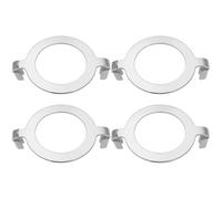 Lot de 4 Adaptateurs Harpe Argentés 4,2 Cm Compatibles avec Base Filetée E27 Support d'Abat-Jour Antidérapant en Métal
