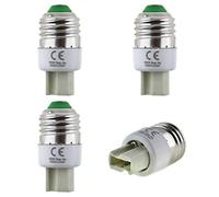 Lot de 4 adaptateurs pour culot E27 vers culot G9 ; adaptateur de lampe pour ampoules LED halogènes et à économie d'énergie