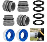 Lot de 4 Adaptateurs Tuyau Piscine 40 mm à 1""1/2 - Compatible Intex & Coleman, avec Joint Étanche