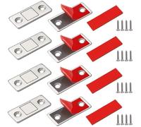Lot de 4 Aimants de Porte, Loquets Magnétiques Ultra Mince Adhesif Meuble Aimant Puissant pour Porte Coulissante Tiroirs A671