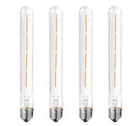 Lot de 4 Ampoules à Filament Long Tubulaire E27 4W, Remplacement Ampoule Halogène 40W, 220-240V AC, 2700K Blanc Chaud 400LM