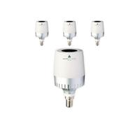 Chacon - Lot de 4 ampoules LED E14 Bluetooth + enceinte avec télécommande