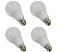 Lot de 4 ampoules LED E27, lampe à énergie solaire, basse tension AC DC 12V-24V 7W, équivalent lumière traditionnelle 60W, 570 lumens 270 degrés, pour RV Camper Marine, lot de 4 (7W blanc chaud)
