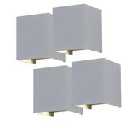 Lot de 4 appliques LED véranda ALU UP DOWN lampes lumière orientable