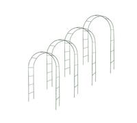 Lot de 4 arches de jardin métallique pour plantes grimpantes - Arceau rosiers grimpants - Ht 240cm - Résistant aux intempéries