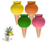 Lot de 4 Arrosage Bouteille, Cône D'arrosage pour Plantes en Terre Cuite, Systeme de l'eau Automatique Piquets d'irrigation Go