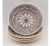 Lot de 4 assiettes creuses Bakir gris - D 24 cm