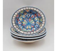 Lot de 4 assiettes creuses Tebsi Bakir royal - D 23 cm