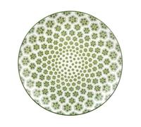 Lot de 4 assiettes plates Hanami 26,5 cm, décoration verte C