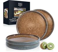 Lot de 4 assiettes ptes 26 cm Ensemble de vaisselle pour servir 4x Grandes Assiettes ENSEMBLE USTENSILES