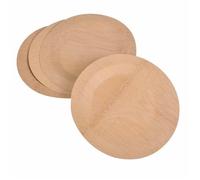 Lot de 4 Assiettes Rondes ""Bambou"" 23cm Naturel