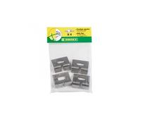 Lot de 4 attaches murales à fixer Axor gris inox, H.2 x l.12 x P.9 cm