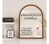 Lot de 4 autocollants de bienvenue de mariage avec inscription « Welcome to Our Love Story » pour selfie, miroir, décalcomanies pour fête Borad Just Married (noir)
