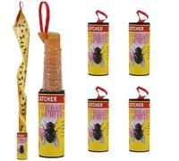 Lot de 4 bandes adhésives pour attrape-mouches, piège à mouches, tue-mouches contre les mouches des fruits, les mouches, les moustiques et les mites, 4 pièces : 4:1