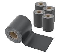 Lot de 4 Bandes de Brise-Vue Set de 4 Rouleaux de Film de Clôture Résistant aux Intempéries UV Déchirures Toile Opaque en PVC Fils de Polyester 140 m x 19 cm 26,6 m² Gris Anthracite RAL 7016