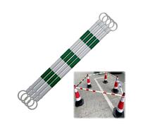 Lot de 4 Barres de signalisation rétractables de 1,25 m à 2 m, barrière de sécurité Extensible et légère avec Bande réfléchissante pour la Gestion des foules - Barrière de sécurité télescopi