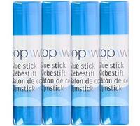 Lot de 4 Bâtons de Colle pour Papier Format Stick Rétractable Topwrite Bleu
