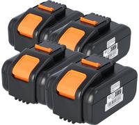 lot de 4 batteries de rechange 20V 4000mAh Li-Ion compatibles avec les visseuses sans fil DeltaFox, Worx, Pattfield, Rockwell, AL-KO