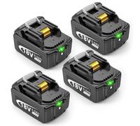 Lot de 4 batteries de rechange, 5,5 Ah, pour Makita, LXT, ASUNCELL 18 V, DC18RC, compatibles avec toutes les batteries lithium-ion Makita, 14,4 V-18 V, BL1815, BL1830, BL1850, BL1430