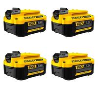 Lot de 4 batteries STANLEY SFMCB206 (18 V - 6,0 Ah)