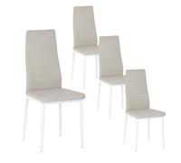 Lot de 4 beige chaise, chaise de cuisine, tissu scandinave chaise de salle à manger, chaise salon