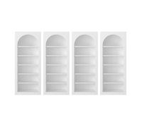 Vente-unique - Lot de 4 bibliothéques avec 6 niches - Blanc - CYMORA